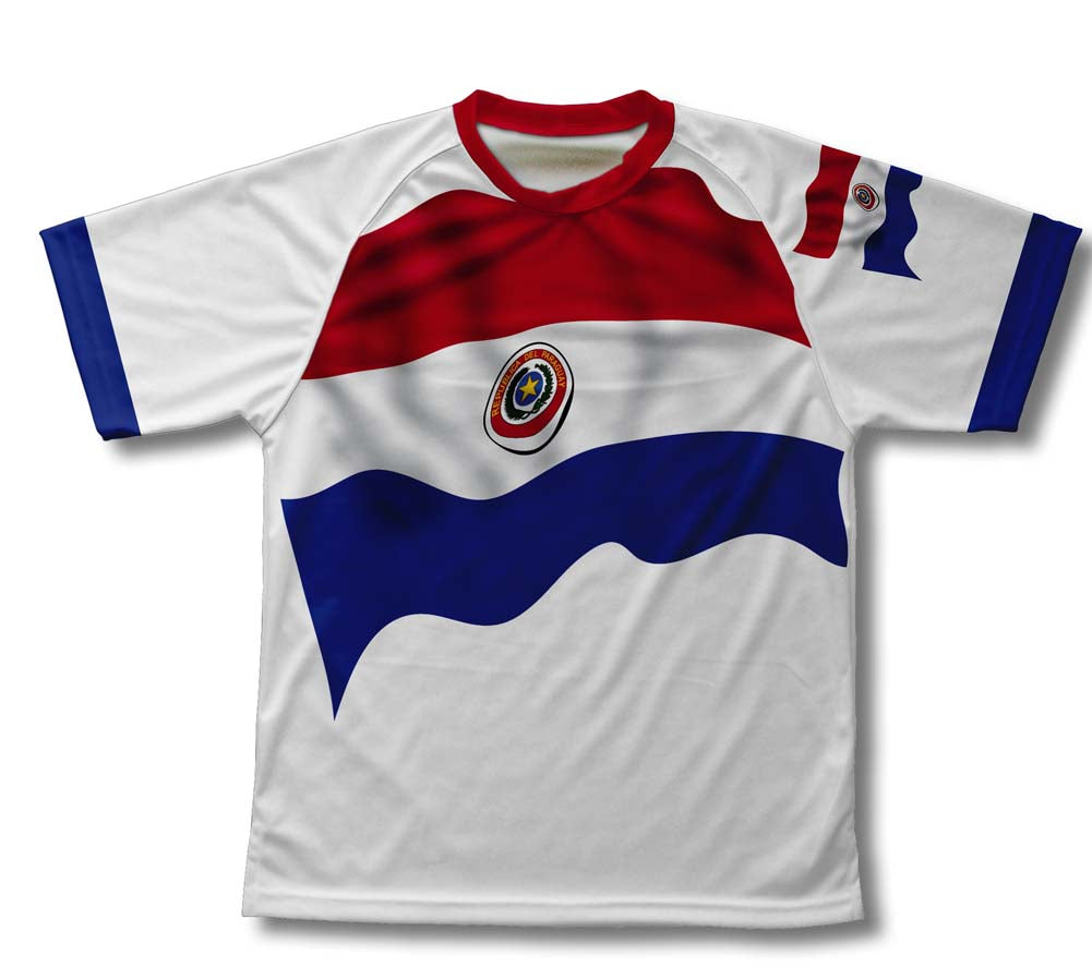 Paraguay Flag Technical T-Shirt for Men and Women