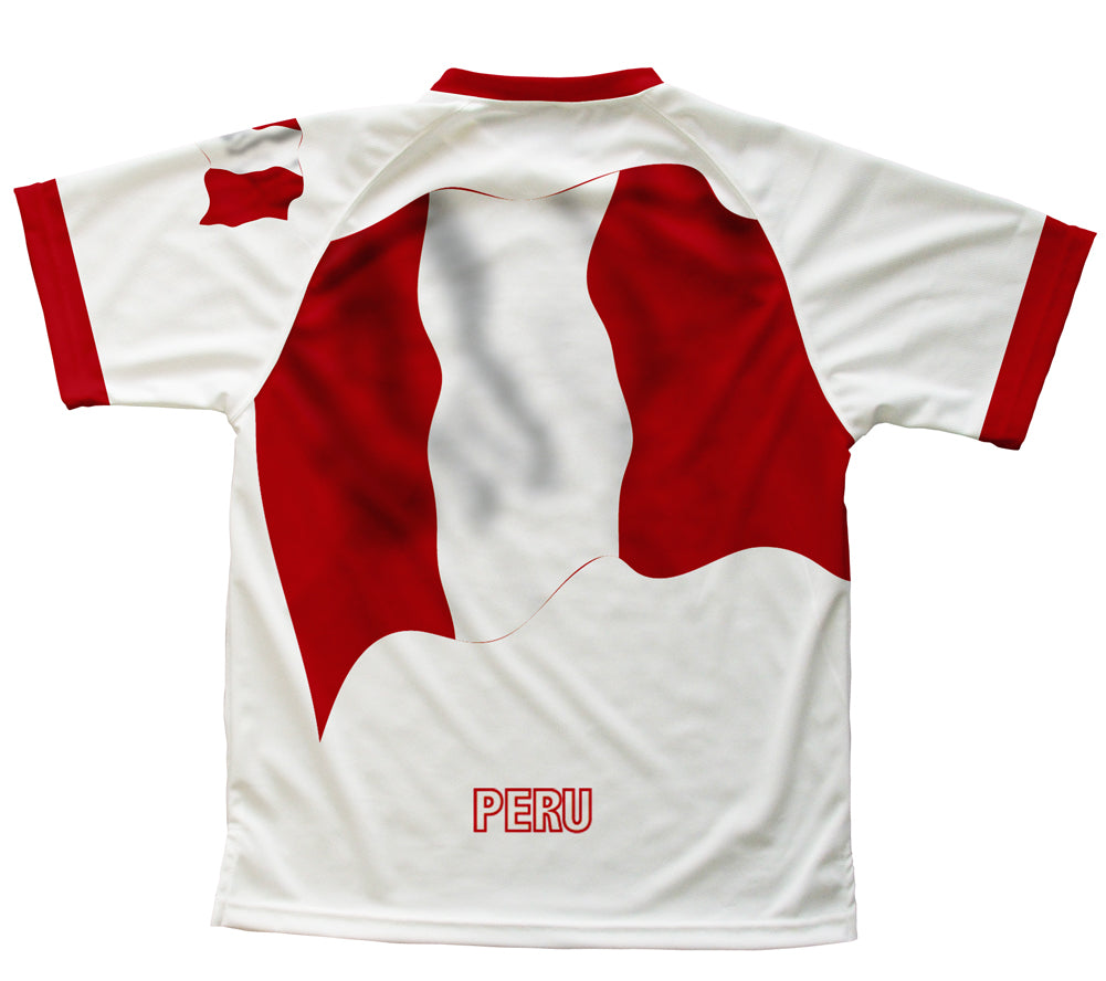 Peru Flag Technical T-Shirt for Men and Women
