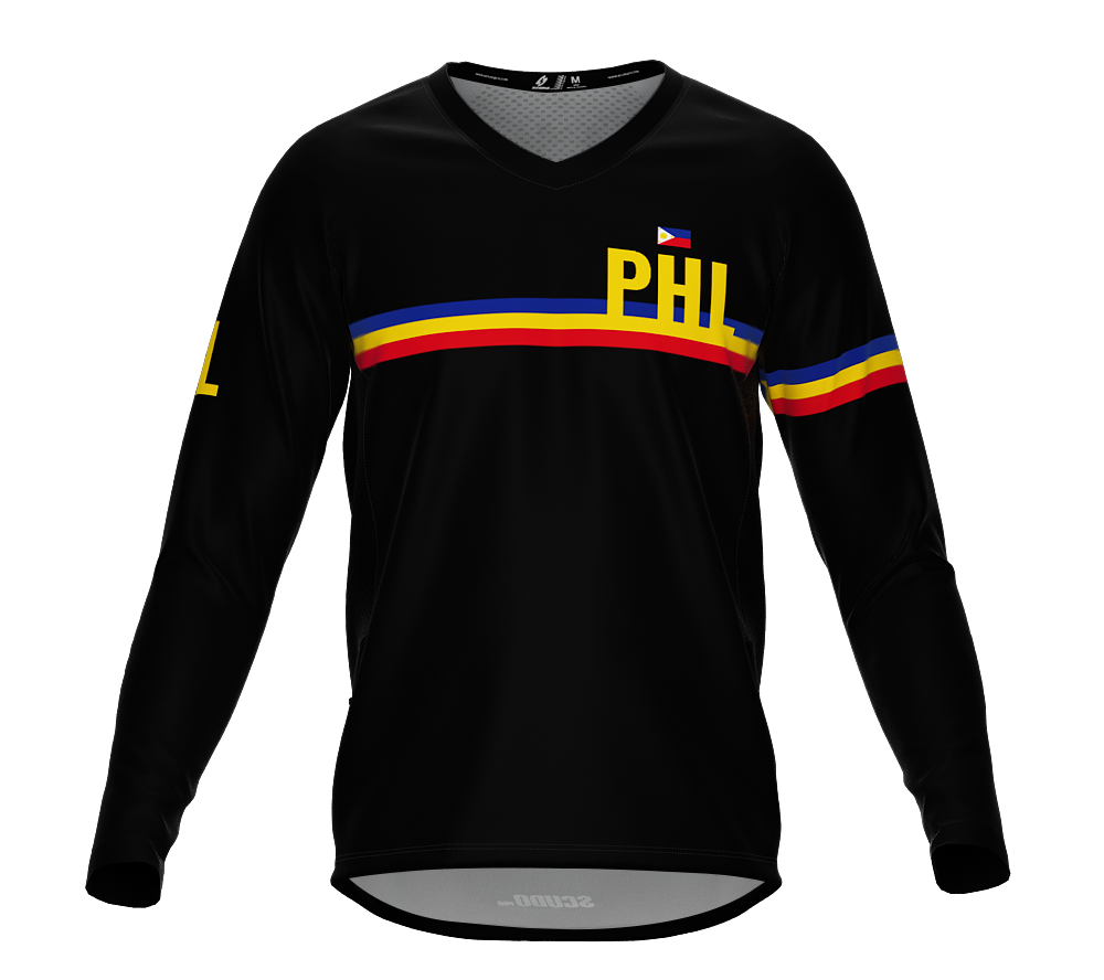 MTB BMX Cycling Jersey Long Sleeve Code Philippines Black for Men and Women