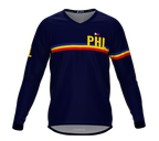 MTB BMX Cycling Jersey Long Sleeve Code Philippines Blue for Men and Women