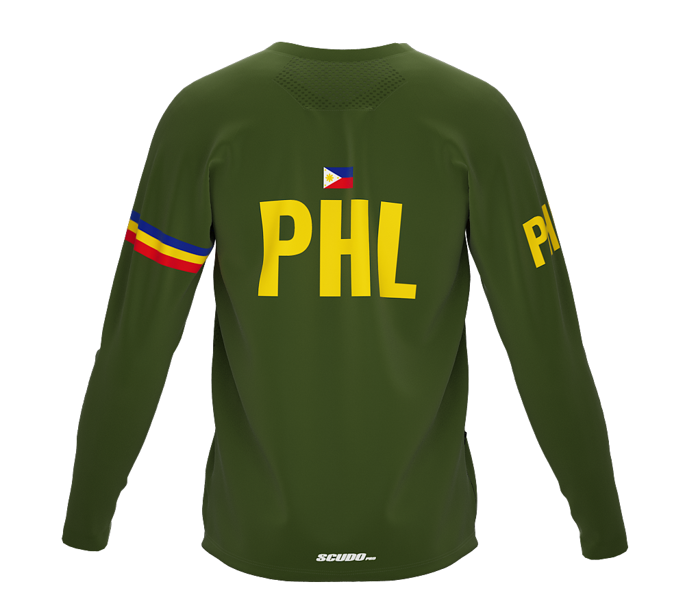 MTB BMX Cycling Jersey Long Sleeve Code Philippines Green for Men and Women