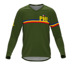 MTB BMX Cycling Jersey Long Sleeve Code Philippines Green for Men and Women
