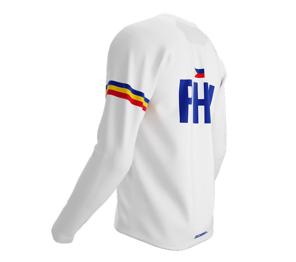 MTB BMX Cycling Jersey Long Sleeve Code Philippines White for Men and Women