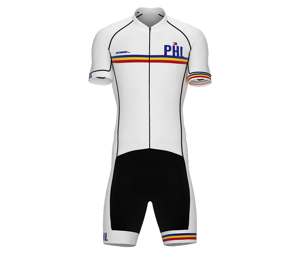 Philippines White Code Cycling Speedsuit for Men