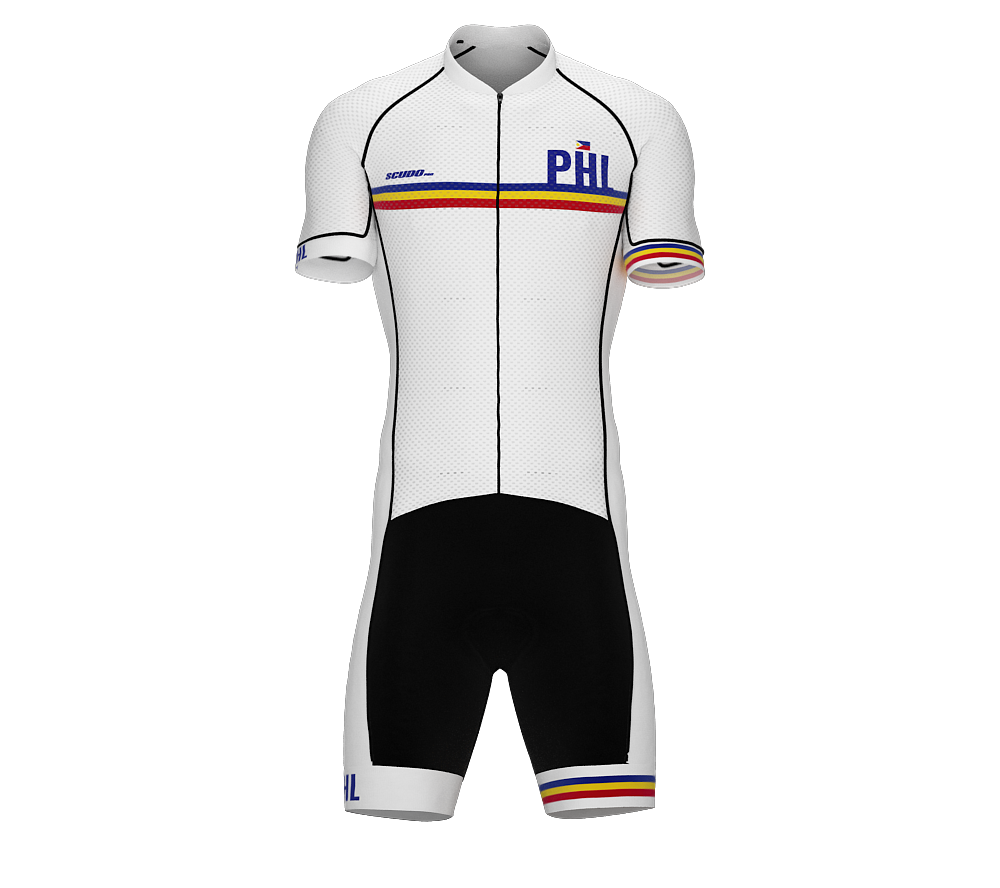Philippines White Code Cycling Speedsuit for Men