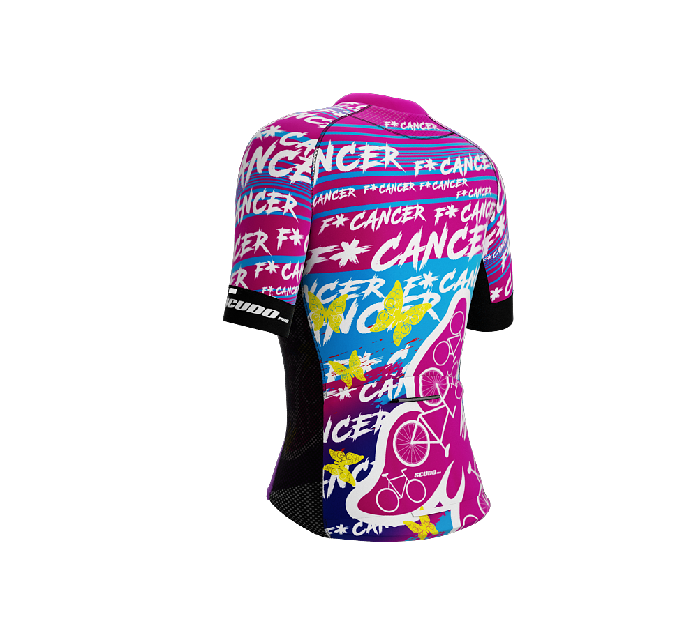 F*ck Cancer | Pro Fit | Short Sleeve Cycling | Full Zip