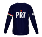 MTB BMX Cycling Jersey Long Sleeve Code Portugal Blue for Men and Women
