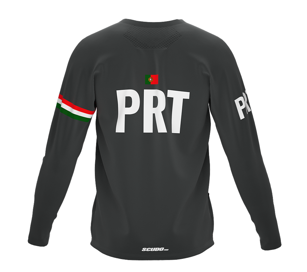 MTB BMX Cycling Jersey Long Sleeve Code Portugal Gray for Men and Women