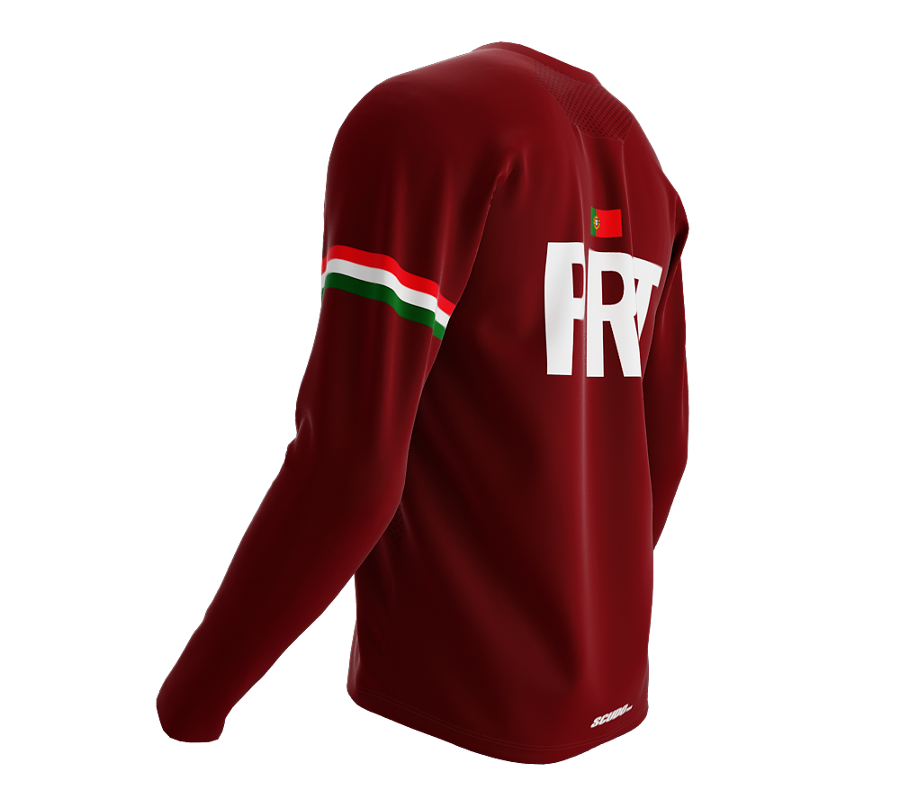 MTB BMX Cycling Jersey Long Sleeve Code Portugal Vine for Men and Women