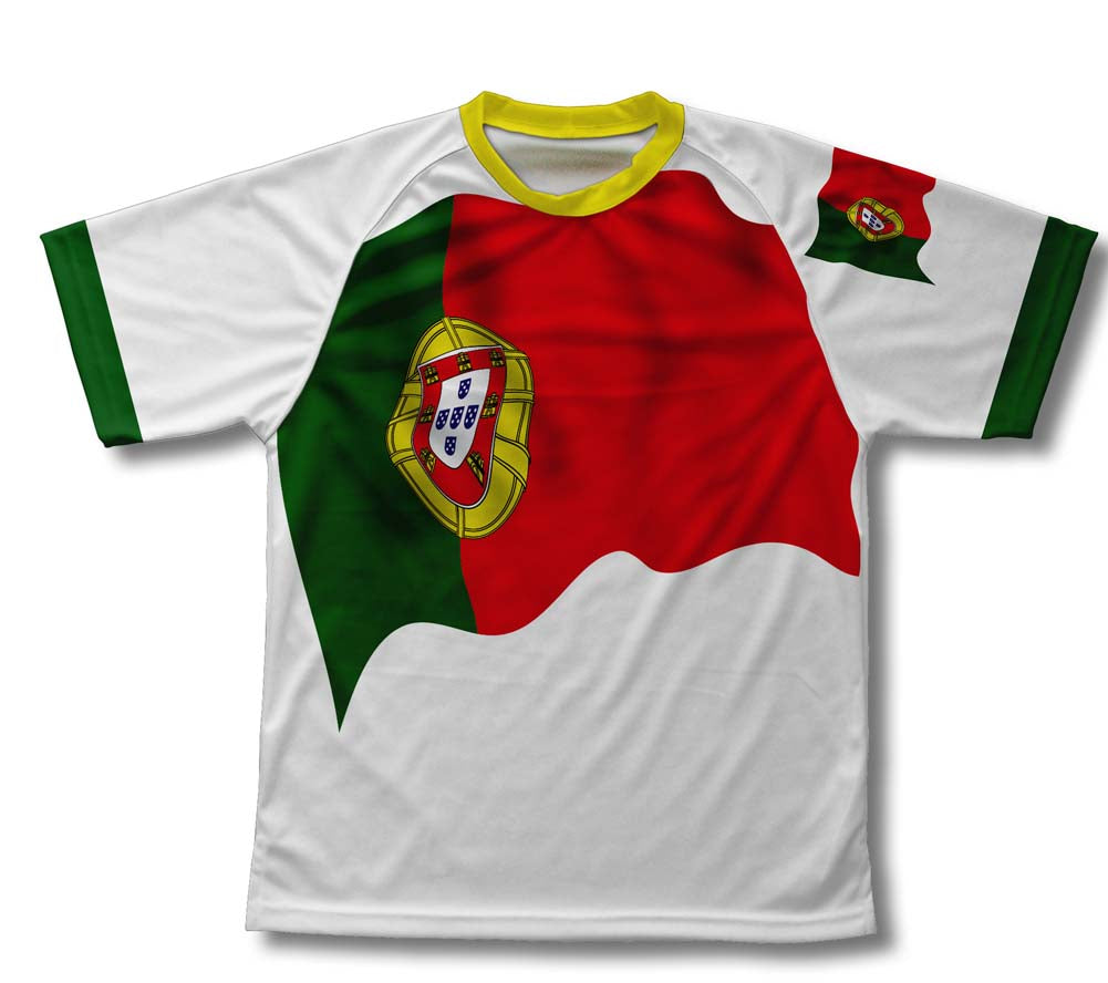 Portugal Flag Technical T-Shirt for Men and Women
