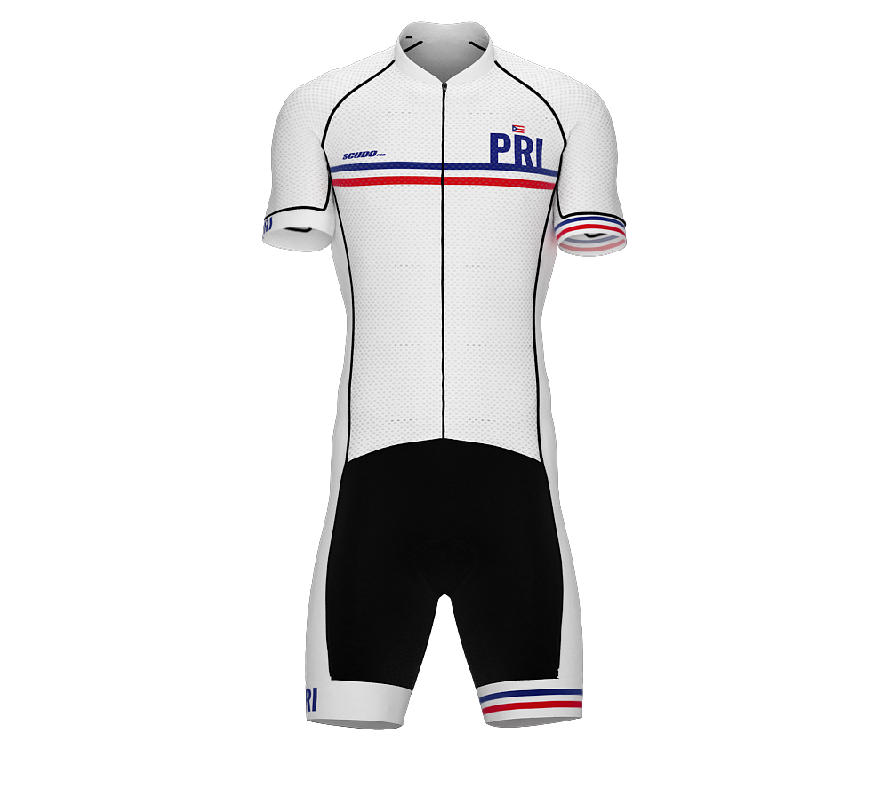 Puerto Rico White Code Cycling Speedsuit for Men