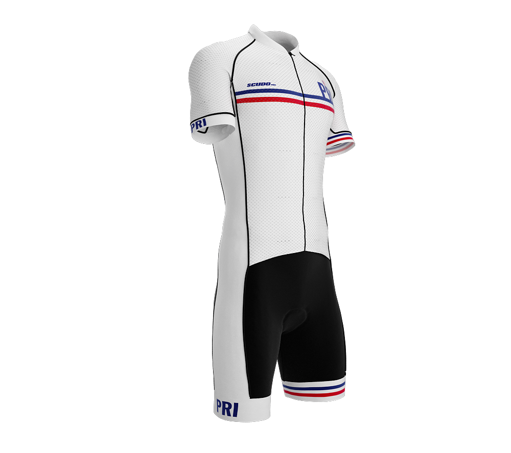 Puerto Rico White Code Cycling Speedsuit for Men