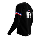 MTB BMX Cycling Jersey Long Sleeve Code Puerto Rico Black for Men and Women