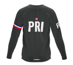 MTB BMX Cycling Jersey Long Sleeve Code Puerto Rico Gray for Men and Women