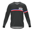 MTB BMX Cycling Jersey Long Sleeve Code Puerto Rico Gray for Men and Women