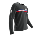 MTB BMX Cycling Jersey Long Sleeve Code Puerto Rico Gray for Men and Women