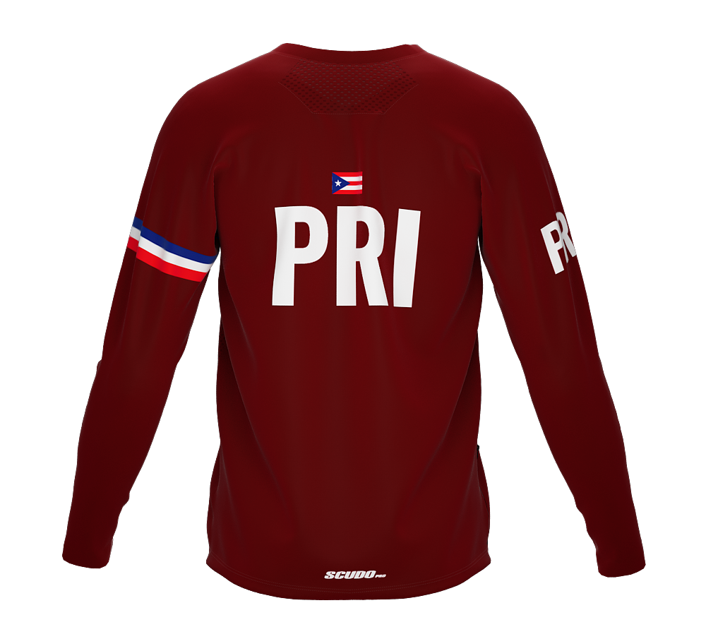 MTB BMX Cycling Jersey Long Sleeve Code Puerto Rico Vine for Men and Women