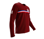 MTB BMX Cycling Jersey Long Sleeve Code Puerto Rico Vine for Men and Women