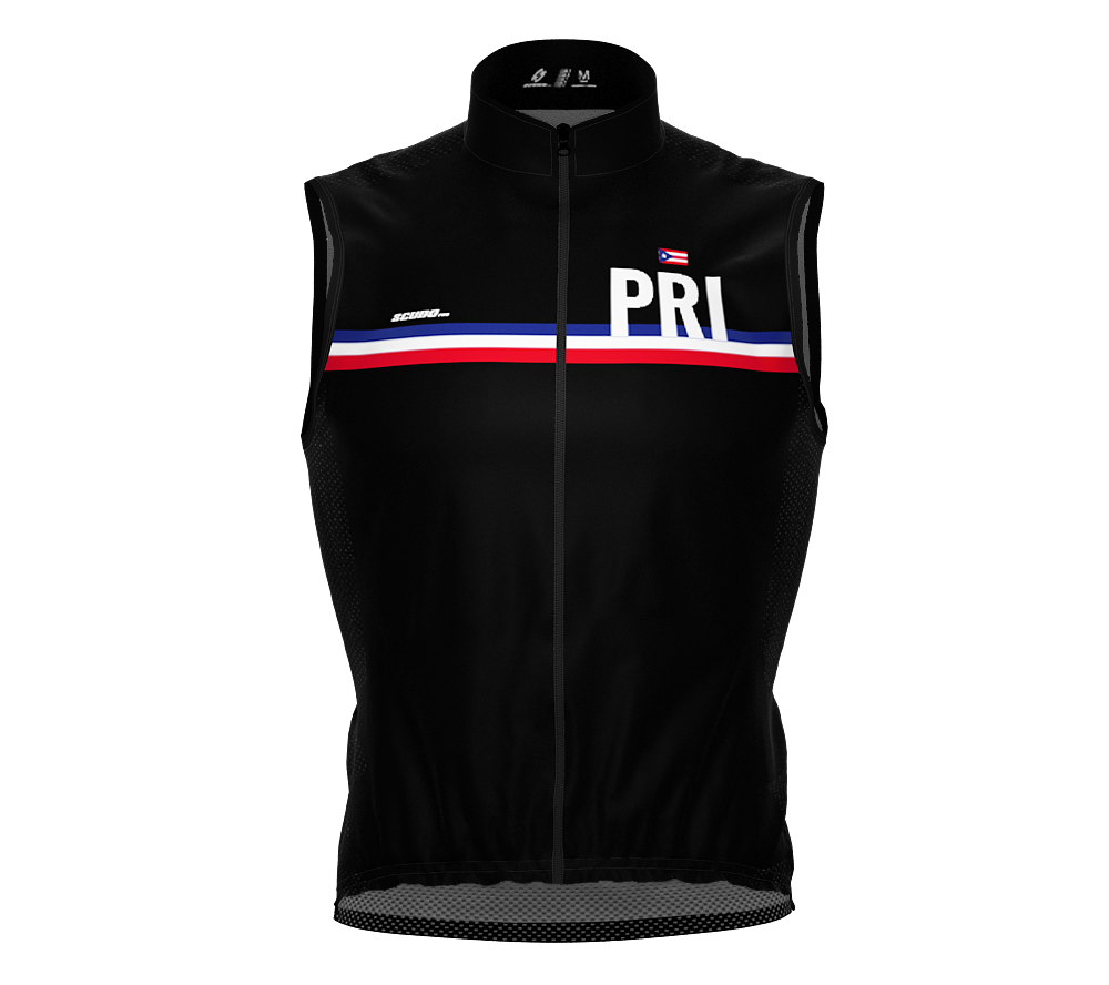 Wind Breaker Cycling Running Sports Vest Puerto Rico Country Code for Men And Women