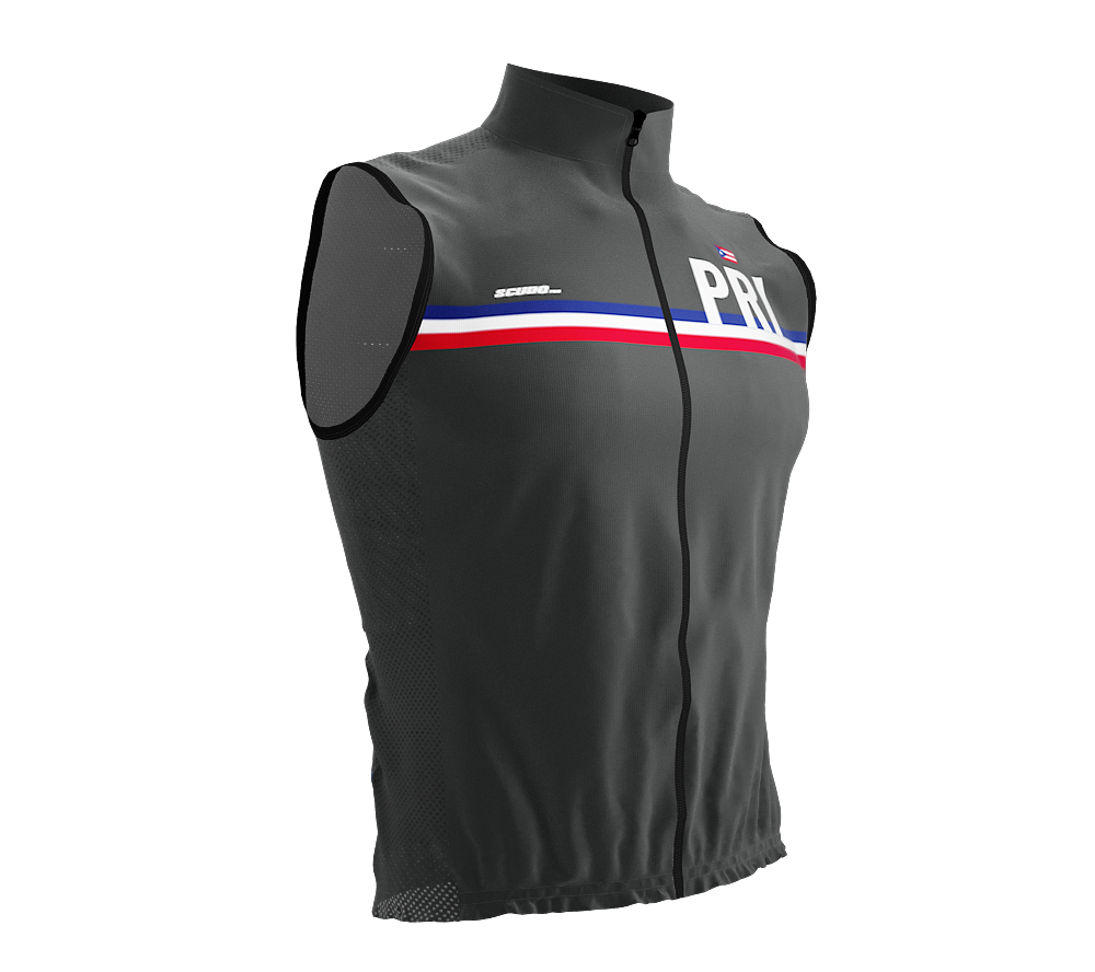 Wind Breaker Cycling Running Sports Vest Puerto Rico Country Code for Men And Women