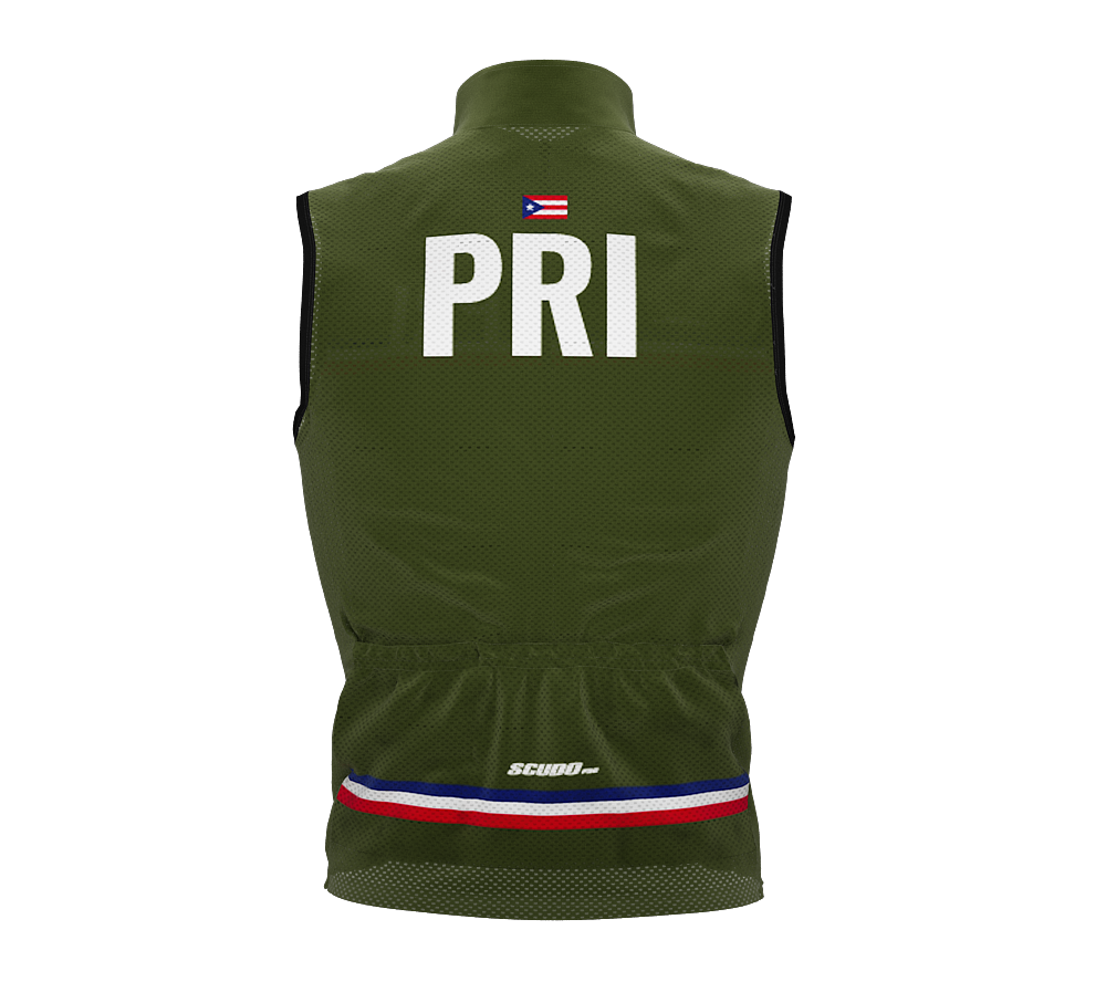 Wind Breaker Cycling Running Sports Vest Puerto Rico Country Code for Men And Women