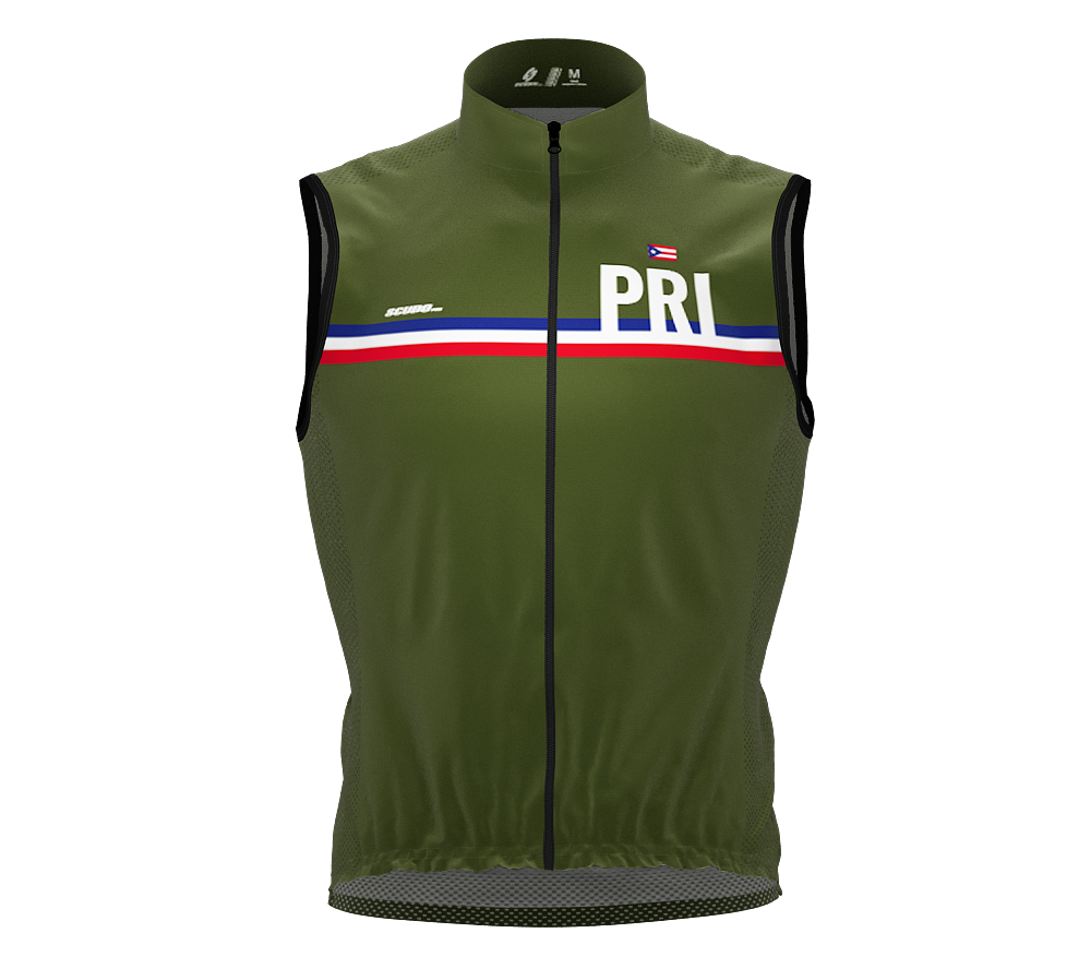 Wind Breaker Cycling Running Sports Vest Puerto Rico Country Code for Men And Women