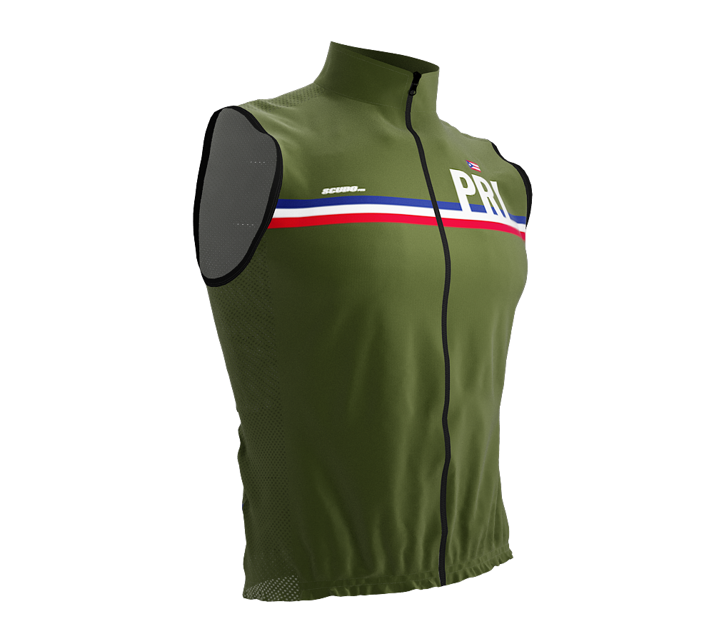 Wind Breaker Cycling Running Sports Vest Puerto Rico Country Code for Men And Women