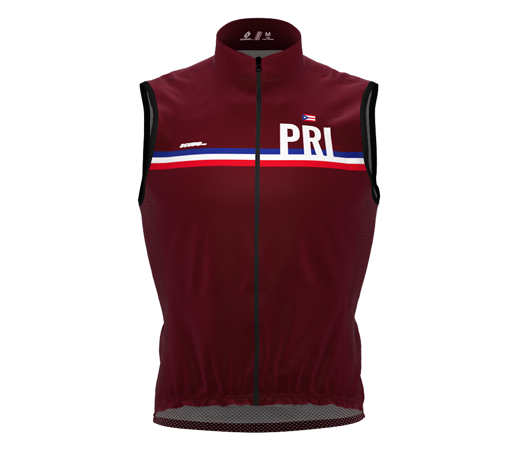 Wind Breaker Cycling Running Sports Vest Puerto Rico Country Code for Men And Women
