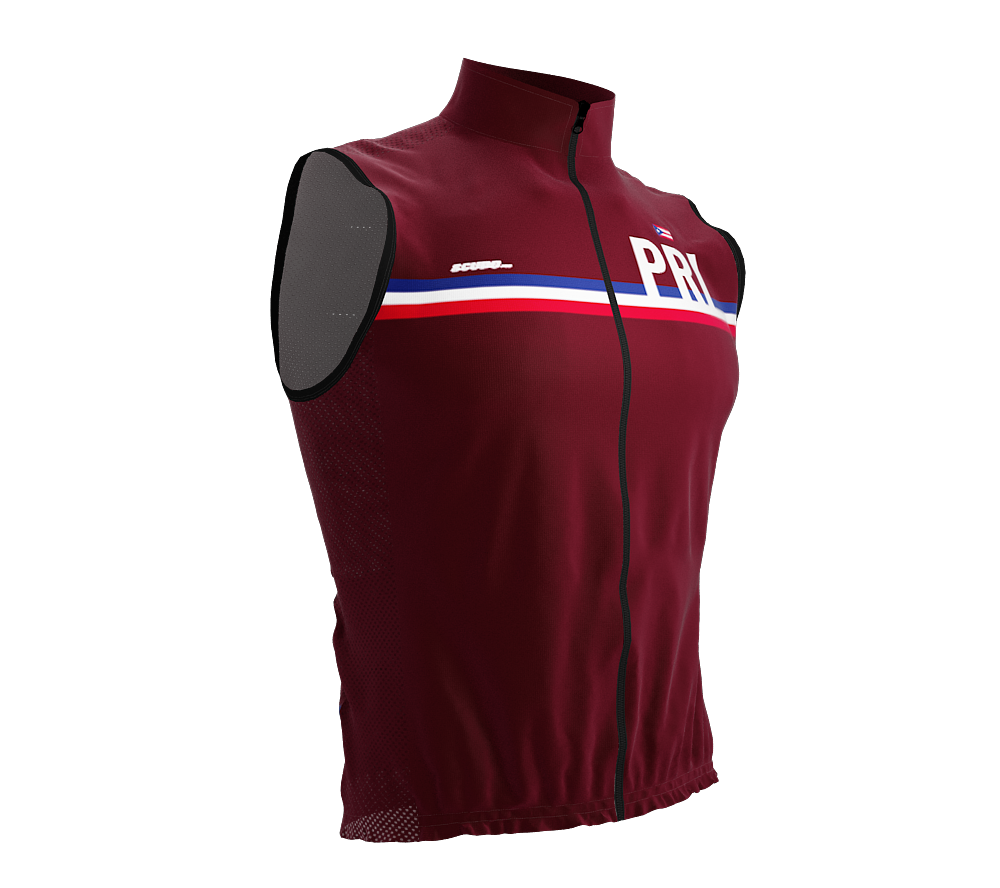 Wind Breaker Cycling Running Sports Vest Puerto Rico Country Code for Men And Women