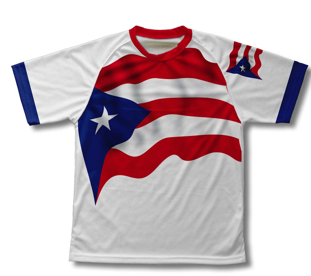 Puerto Rico Flag Technical T-Shirt for Men and Women