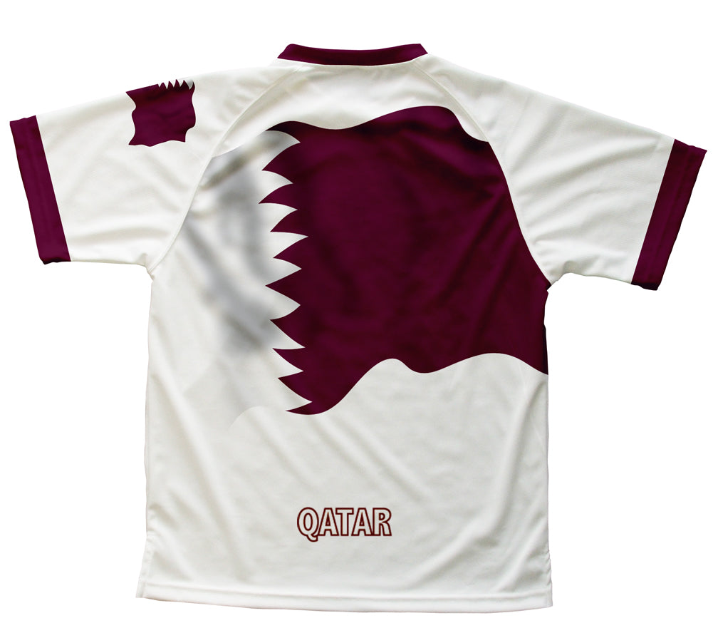 Qatar Flag Technical T-Shirt for Men and Women