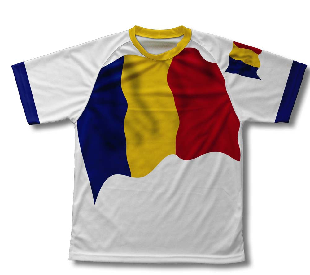 Romania Flag Technical T-Shirt for Men and Women