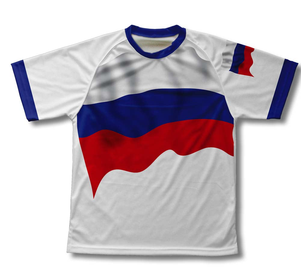 Russia Flag Technical T-Shirt for Men and Women