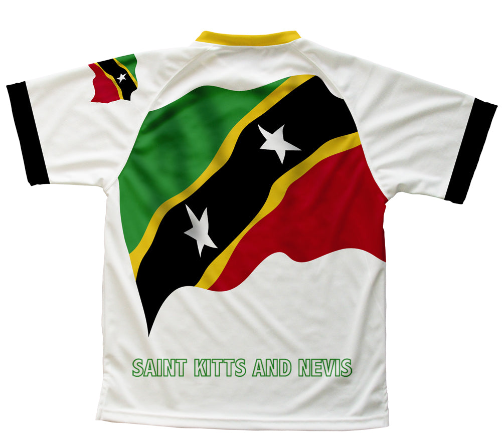 Saint Kitts And Nevis Flag Technical T-Shirt for Men and Women