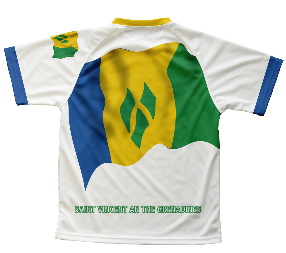 Saint Vincent An The Grenadines Flag Technical T-Shirt for Men and Women