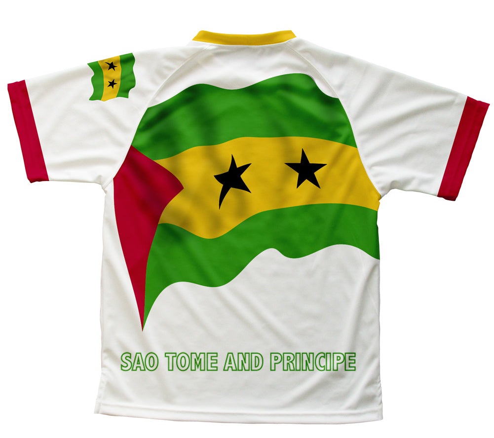 Sao Tome And Principe Flag Technical T-Shirt for Men and Women