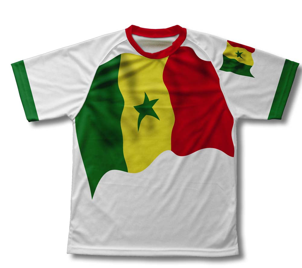 Senegal Flag Technical T-Shirt for Men and Women