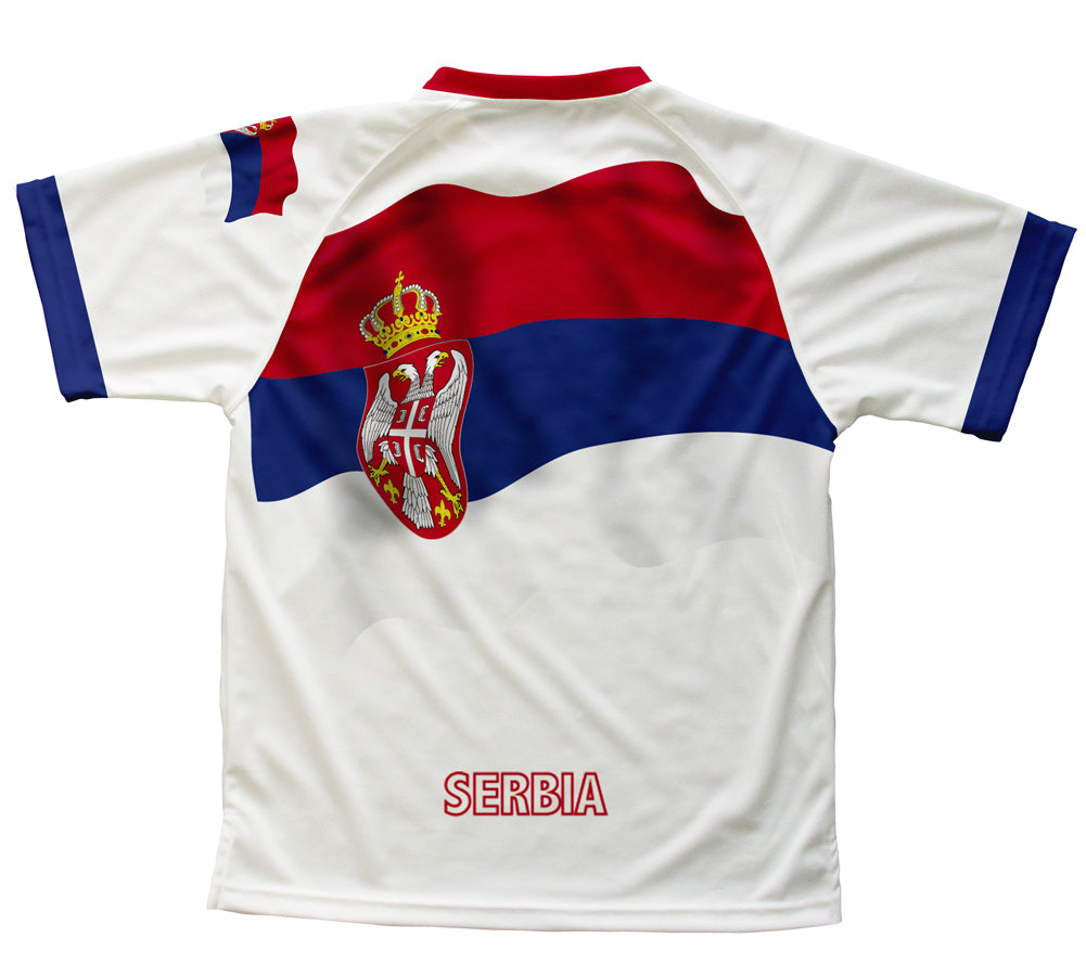 Serbia Flag Technical T-Shirt for Men and Women