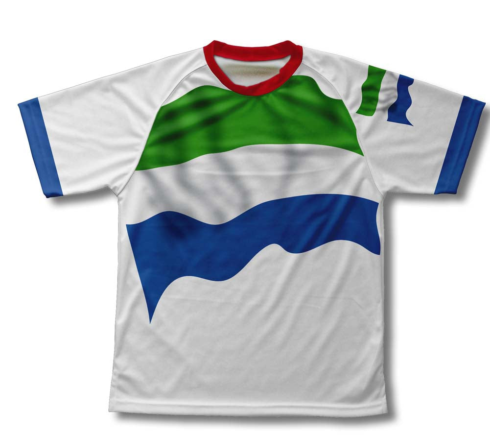 Sierra Leone Flag Technical T-Shirt for Men and Women