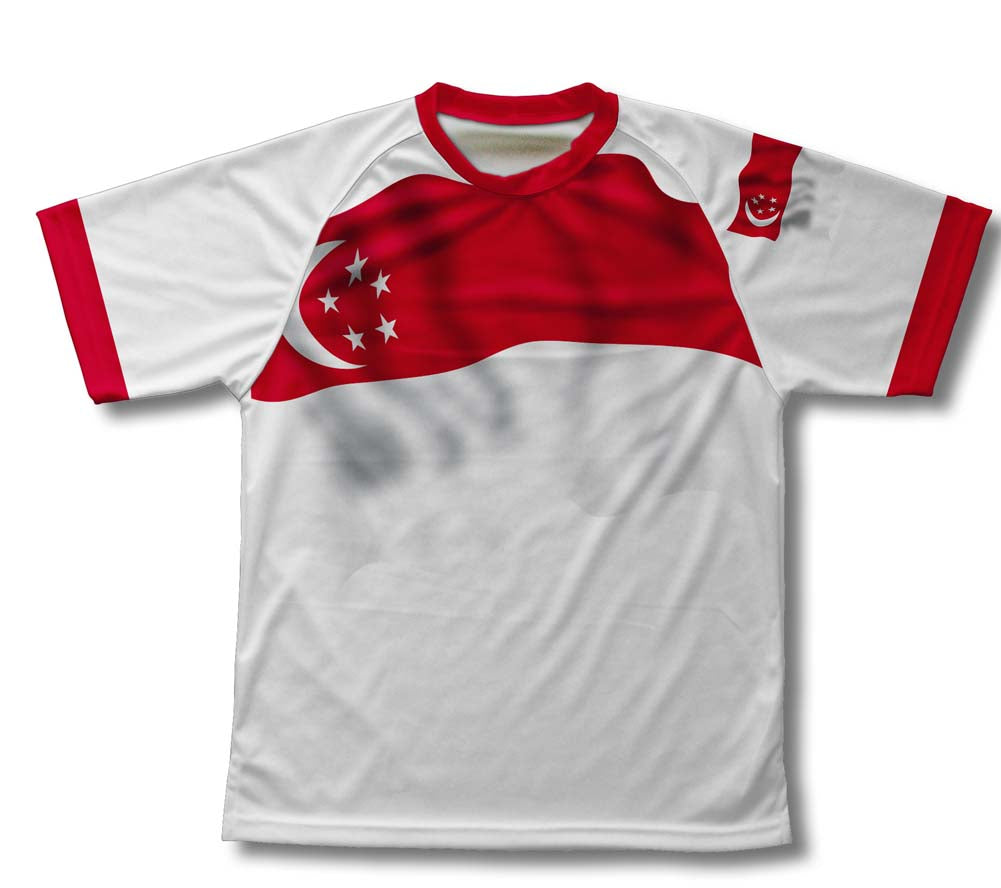 Singapore Flag Technical T-Shirt for Men and Women