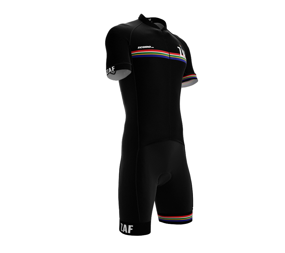 South Africa Black Code Cycling Speedsuit for Men