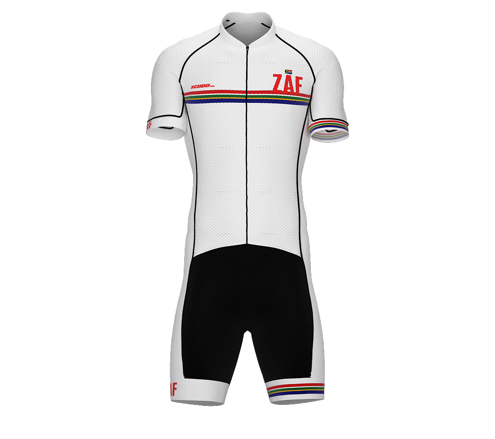 South Africa White Code Cycling Speedsuit for Men