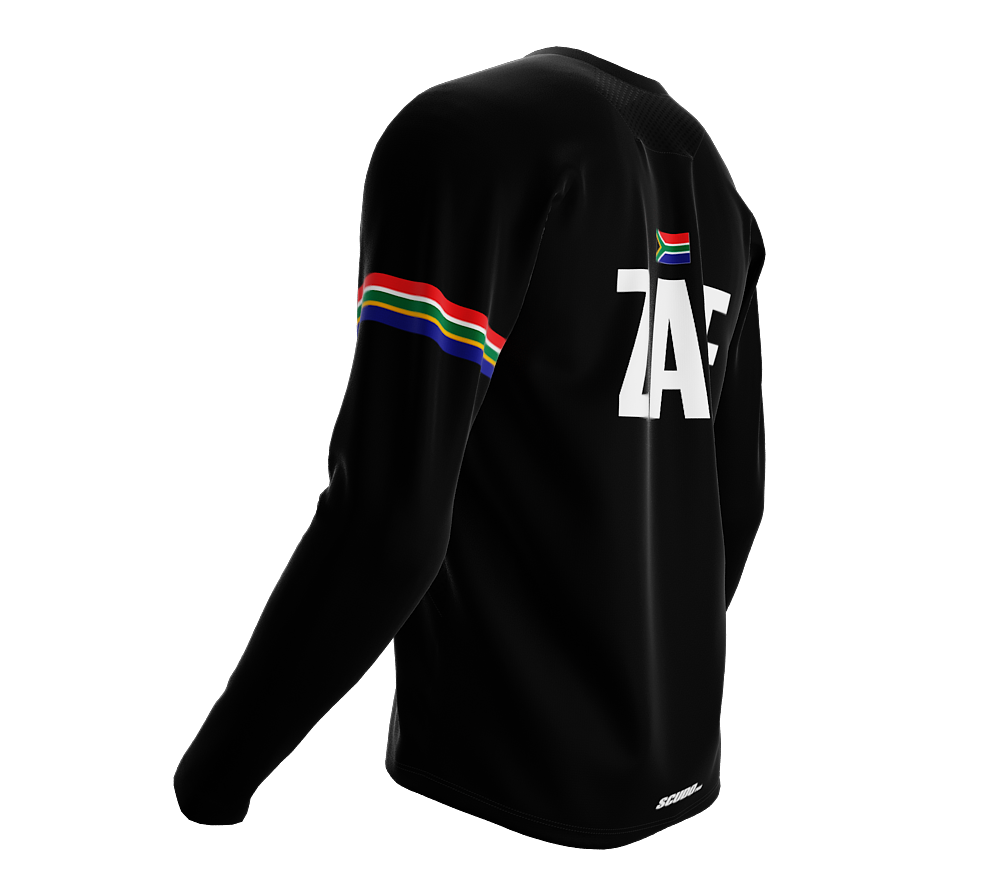 MTB BMX Cycling Jersey Long Sleeve Code South Africa Black for Men and Women
