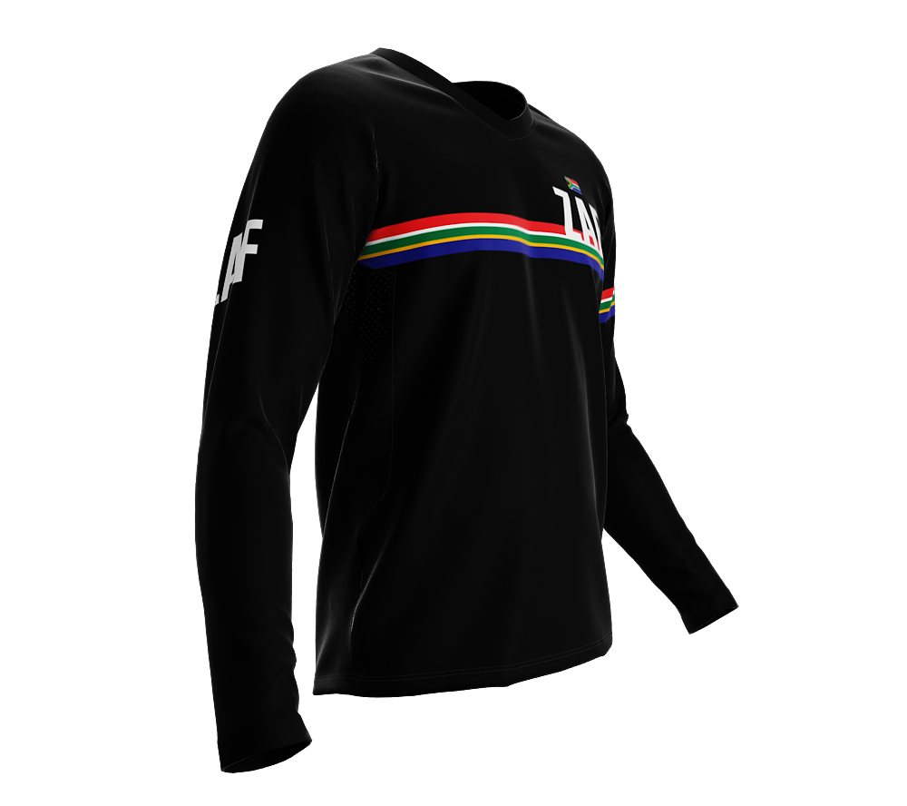 MTB BMX Cycling Jersey Long Sleeve Code South Africa Black for Men and Women