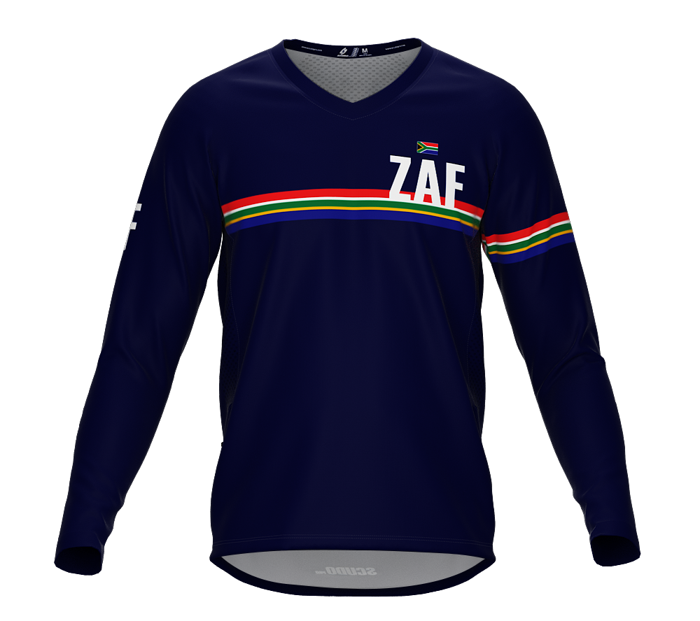 MTB BMX Cycling Jersey Long Sleeve Code South Africa Blue for Men and Women