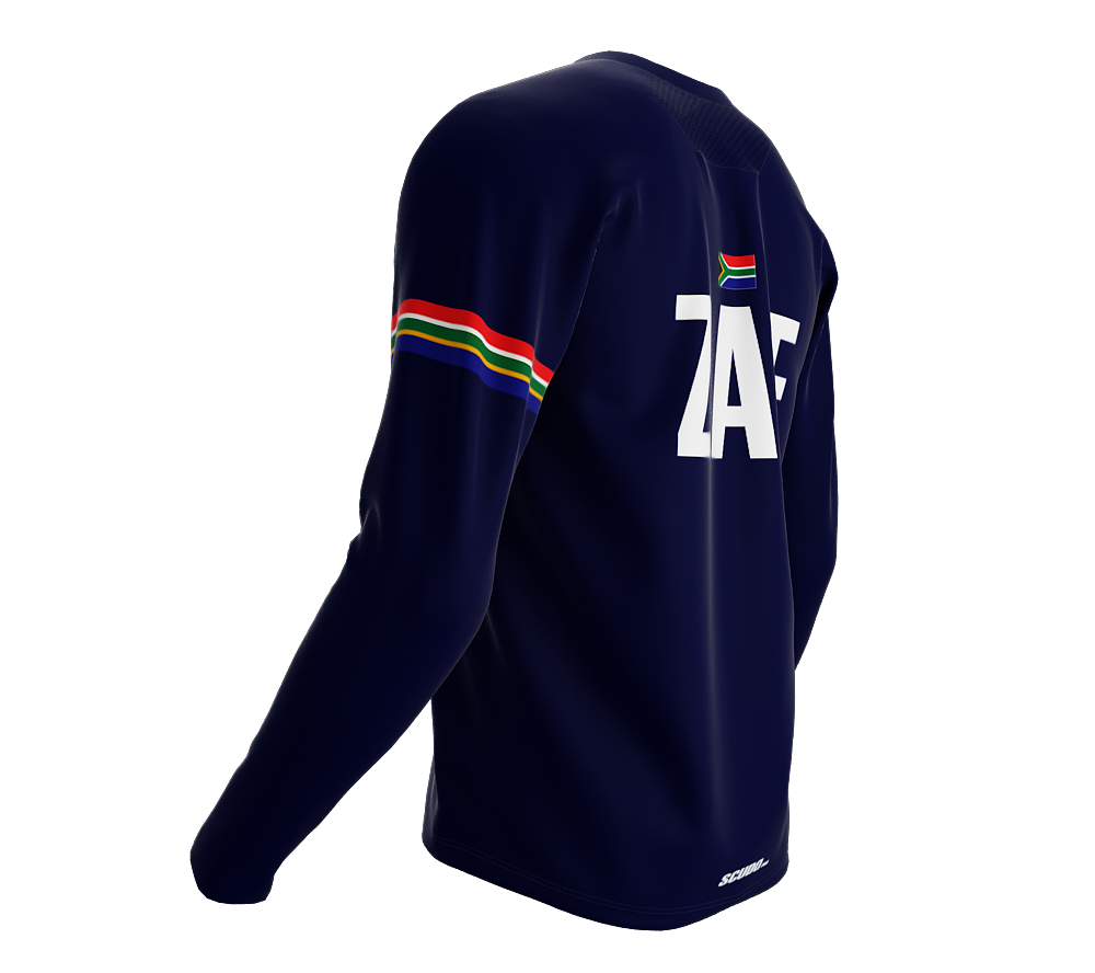 MTB BMX Cycling Jersey Long Sleeve Code South Africa Blue for Men and Women