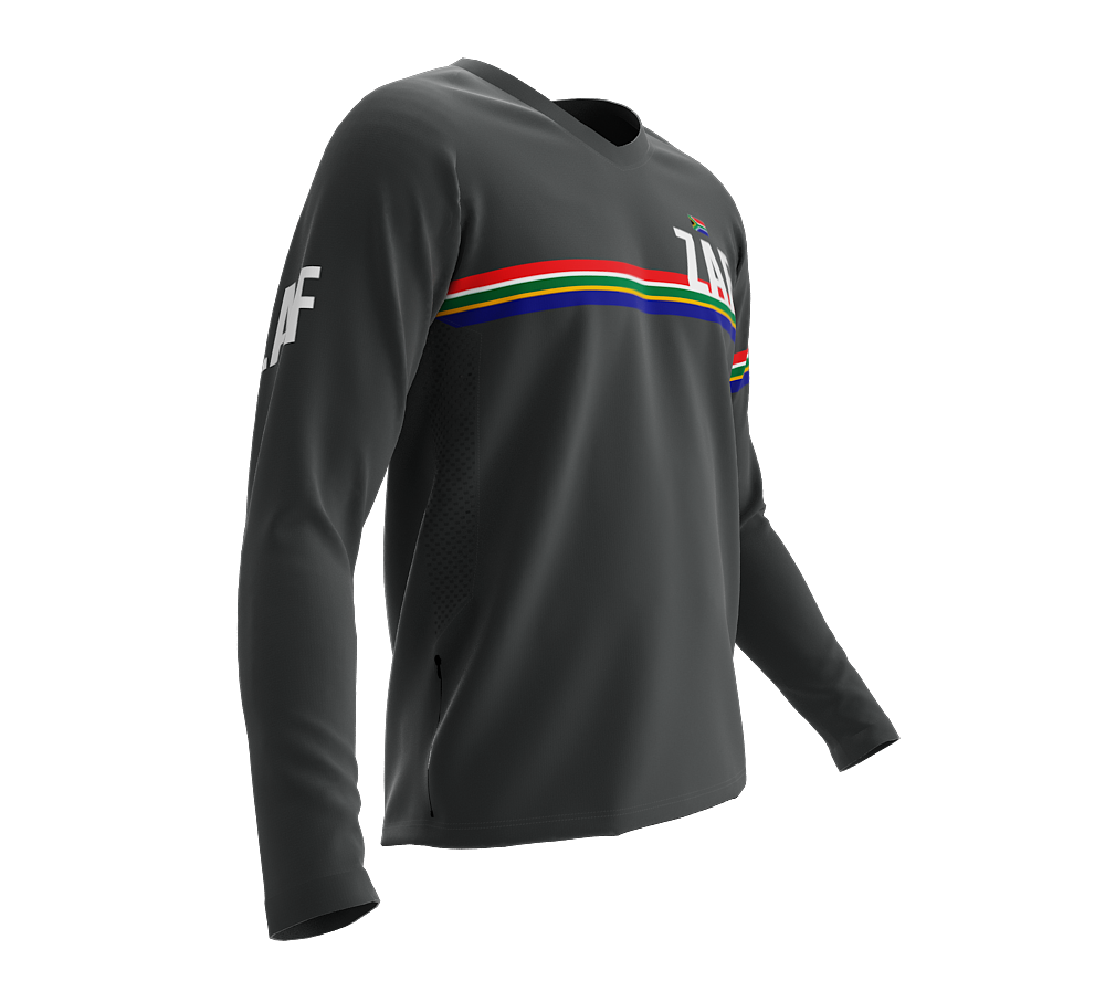 MTB BMX Cycling Jersey Long Sleeve Code South Africa Gray for Men and Women