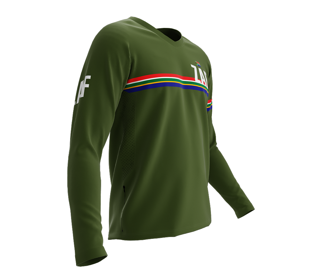 MTB BMX Cycling Jersey Long Sleeve Code South Africa Green for Men and Women