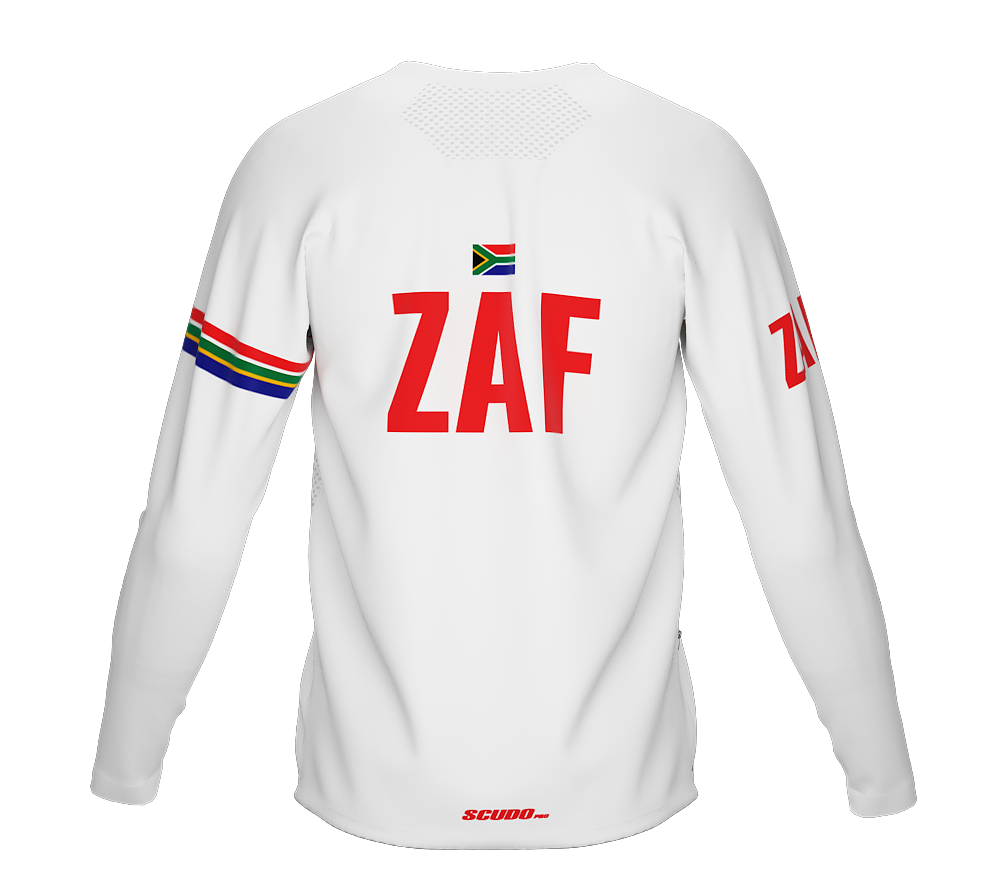 MTB BMX Cycling Jersey Long Sleeve Code South Africa White for Men and Women