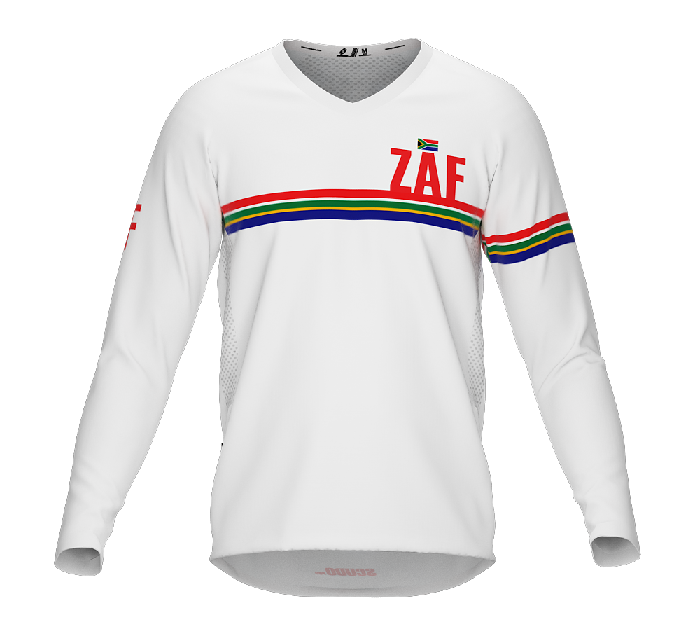 MTB BMX Cycling Jersey Long Sleeve Code South Africa White for Men and Women